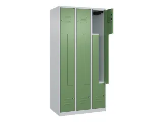 Z-garderobekast,HxBxD 1850x900x500mm,vak B 150/300mm,cil.-slot - 2