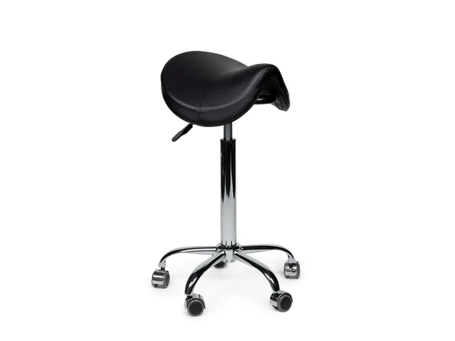 Zadelkruk Office Premium standaard zonder voetring harde wielen zw