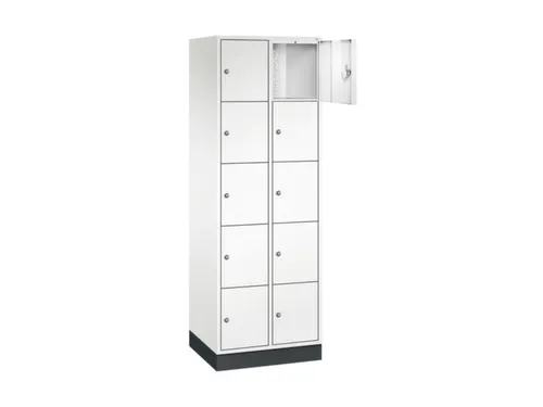 lockerkast,HxBxD 1950x620x500mm,2x5vakken,cil.-slot,sokkel