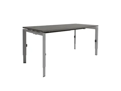 Bureau Linesto N4 hoogte instelbaar 180x80cm Logan eiken, Alu poot