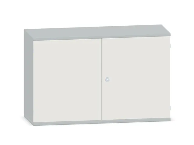 kantoorkast,HxBxD 770x1200x430mm,decor romp lichtgrijs,decor front wit