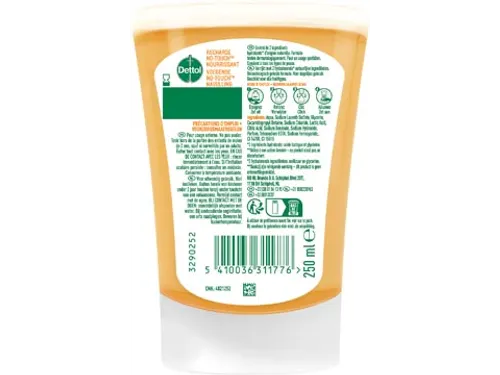 Dettol No Touch Handzeep Extra Care Honing & Galamboter vulling 250ml