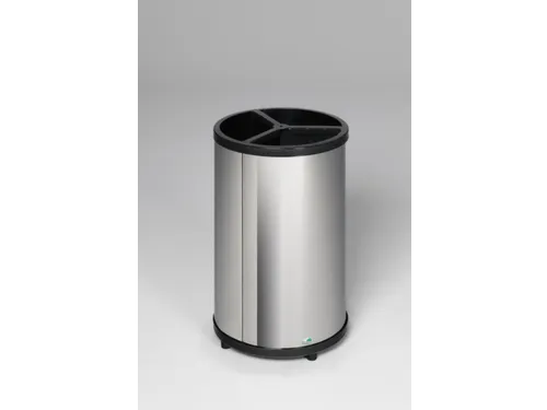 Afvalverzamelstation 3x 30 Liter HXØ 950x420mm Rvs