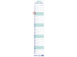Maand Lintkalender, 2027 - 1