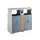 Buitenafvalbak afvalscheiding 2x39 Liter