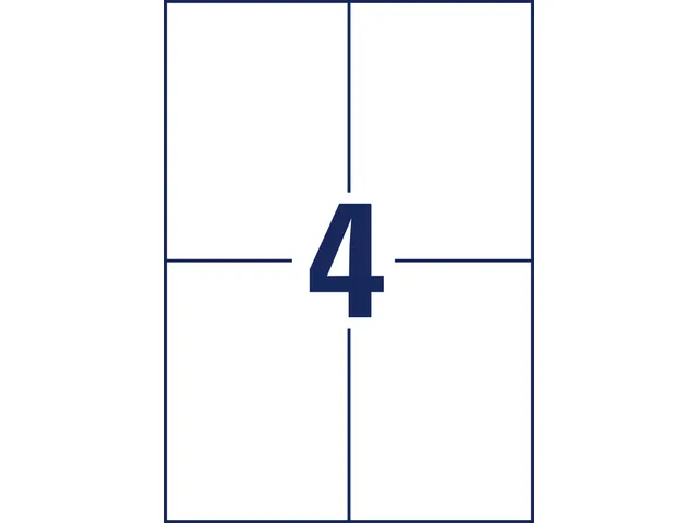 Avery Zweckform L7876 Sterk klevende etiketten A4 105x148mm 80 stuks