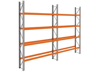 palletstelling,basis+1xaanbouw,HxBxD 4620x5700x750mm,vakl. 3000kg - 1