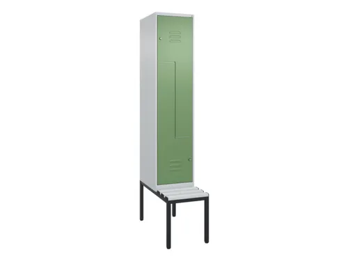 Z-garderobekast,HxBxD 2120x400x815mm,2vak,vak B 400mm,cil.-slot