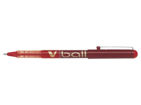 Rollerpen Pilot V-Ball 07 Medium punt Rood