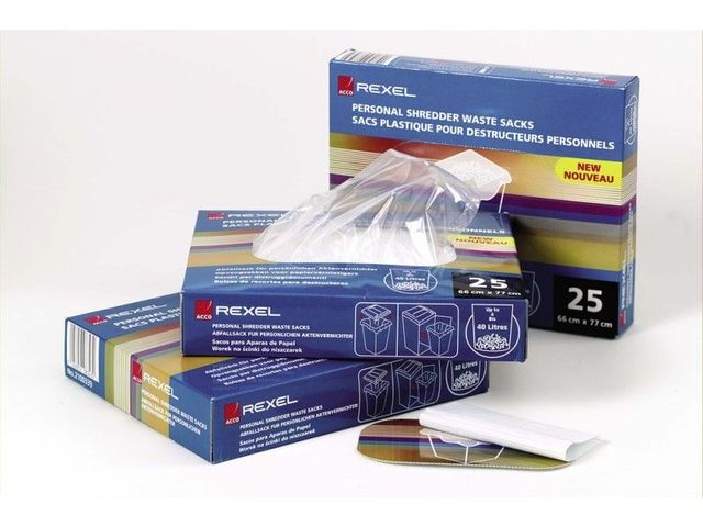 OUTLET AS100 Plastic afvalzakken voor kleine kantoorpapiervernietigers