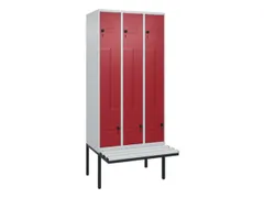 Z-garderobekast,HxBxD 2120x900x815mm,6vak,vak B 300mm,draaigrendel