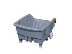 PE-kiepwagen,HxLxB 825x1440x960mm,0,5m³,draagverm. 150kg,grijs,Wielen