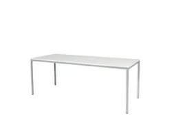 Domino Basic Tafel Vaste Hoogte 2000x800mm Grijs 25mm Alu 4-Poots