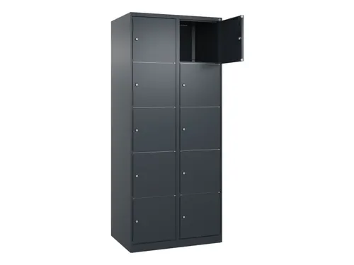lockerkast,HxBxD 1850x800x500mm,2x5vakken,vak B 400mm,cil.-slot