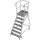 bordestrap,verrijdbaar,bordes H 1,7m,7treden m. R13-laag,aluminium