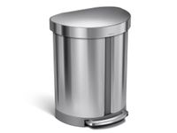 Afvalemmer Half Rond 22+33 liter Zilver