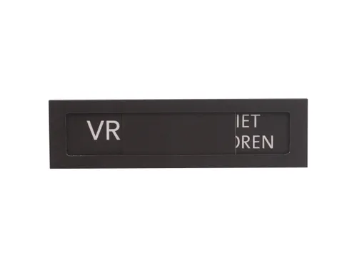 Premium Schuifbord Zwart Wit Niet Storen 150x40mm