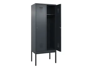 locker,HxBxD 2120x800x500mm,2vak,vak B 400mm,cil.-slot,voetonderstel - 1