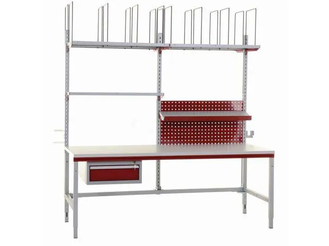 table d'emballage complète HxlxP 690-960x2000x800mm panneau gris clai