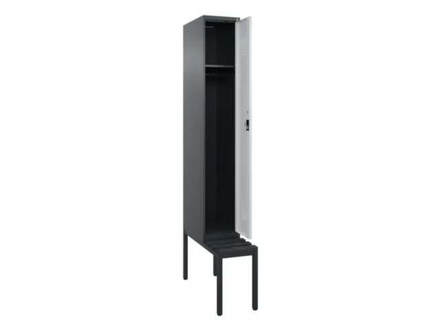 locker met bank,HxBxD 2120x300x815mm,1vak,vak B 300mm,cilinderslot