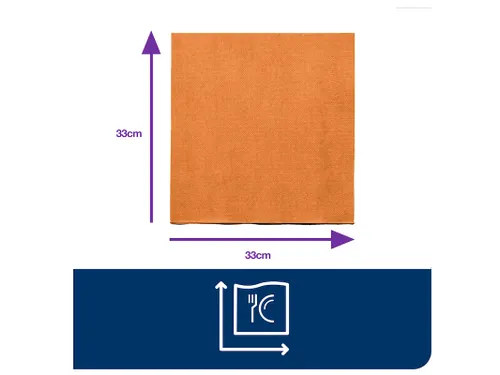 Tork 477843 Lunchservet Oranje 33x33cm 2-laags 1/4 vouw 10x200st