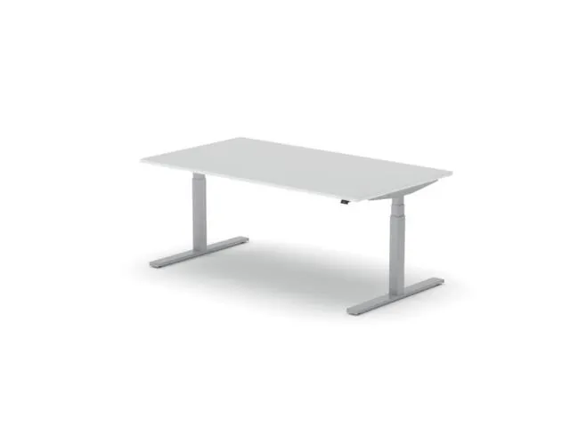 Elektrisch ihv bureau,HxBxD 650-1310x1800x1000mm,blad wit