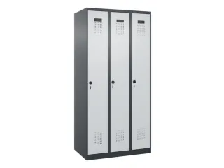 locker,HxBxD 1850x900x500mm,3vak,vak B 300mm,draaigrendel - 3