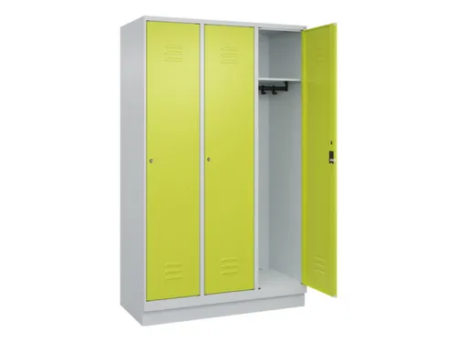 locker,HxBxD 1950x1200x500mm,3vak,vak B 400mm,cil.-slot,sokkel
