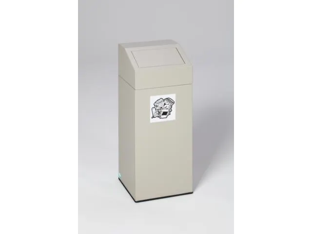 Conteneur de tri sélectif 76l HxlxP 890x380x380mm autocollant métaux