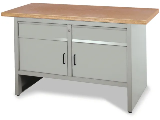 établi,HxlxP 845x1500x700mm,RAL7035,face avant RAL7035