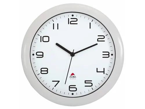 De Alba HORNEW wandklok met stille werking 30cm. wit