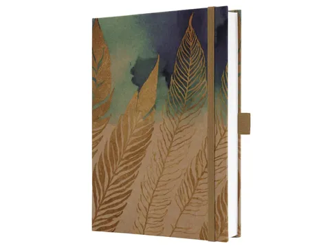 Notitieboek Jolie A5 kraft Pure Feathers lijn HC 192pag 100gr