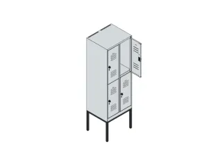 dubbeldekse locker,HxBxD 1950x600x500mm,2x2vak.,vak B 300mm - 5