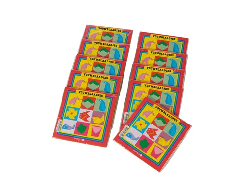 Vouwblaadjes vierkant 20x20cm 65gram assorti 90 vel