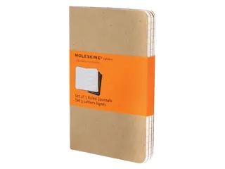 Schrift Moleskine 90x140mm lijn 128 pagina's pocket kraft - 1