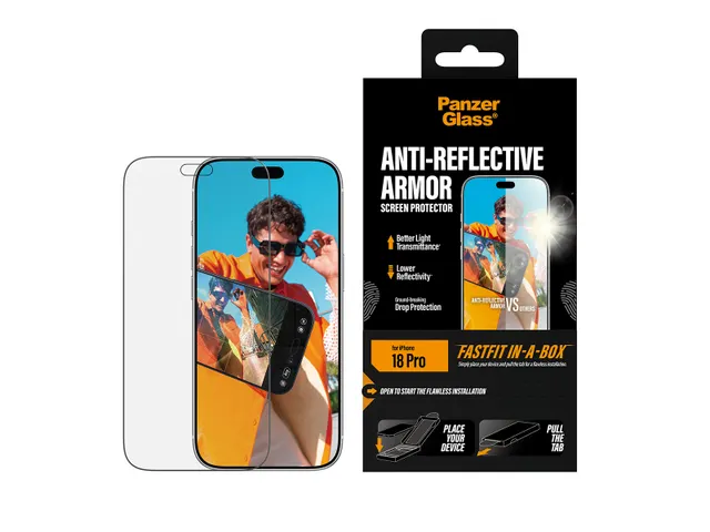 PanzerGlass Anti-reflective Armor Screen Protector iPhone 18 Pro w.