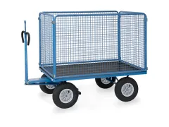 Handtrekwagen Trekoog 6445lz 1000kg 1600x900mm Draadgaas Luchtbanden