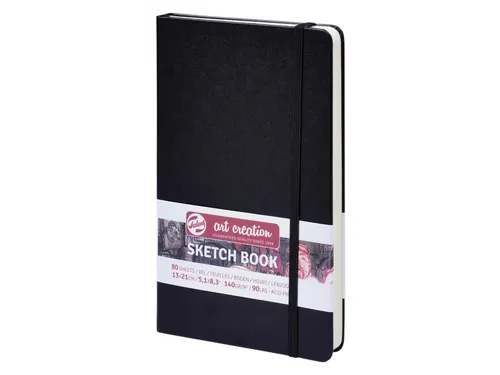 Schetsboek Talens Art Creation zwart 13x21cm 140gr 80vel