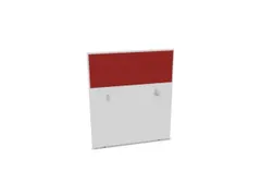 baliepaneel,v. bureau,aanbouw achter,B 1000mm,Bl-wit,BN4011-rood