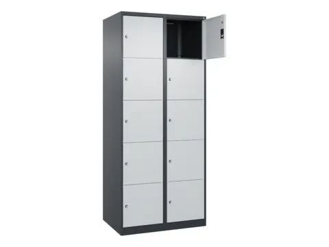 lockerkast,HxBxD 1850x800x500mm,2x5vakken,vak B 400mm,cil.-slot
