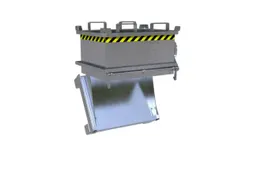 Centreerwand,V. Mini-Bodemklepcontainer 0,24M³,Plaatstaal