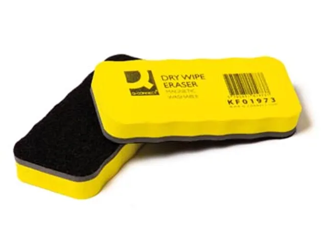 Brosse Effaceur, Magnétique, Lavable, Jaune