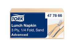 Tork 477866 Soft Lunchservet Advanced Zand 33x33cm