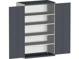 systeemkast 2000x1300x650mm 3xStalen bodem 2laden Ral7035 Ral7016 - 2