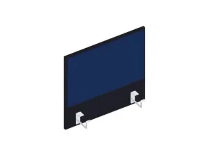 baliepaneel,v. bureau,aanbouw links,B 600mm,CC-zwart,BN6016-blauw - 1
