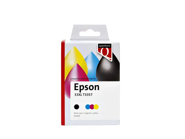 Inktcartridge Quantore alternatief tbv Epson 33XL T3357 zwart + 3 kleu