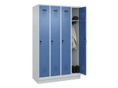 locker,HxBxD 1950x1200x500mm,4vak,vak B 300mm,draaigrendel,sokkel