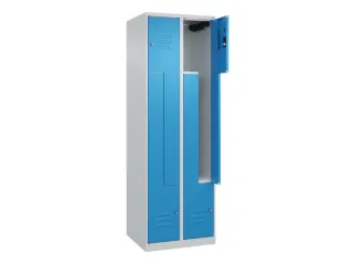 Z-garderobekast,HxBxD 1850x600x500mm,vak B 150/300mm,cil.-slot - 2