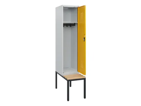 locker met bank,HxBxD 1950x400x815mm,1vak,vak B 400mm,cilinderslot