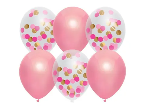 Ballonen Haza prinses Roze 30cm 6 stuks